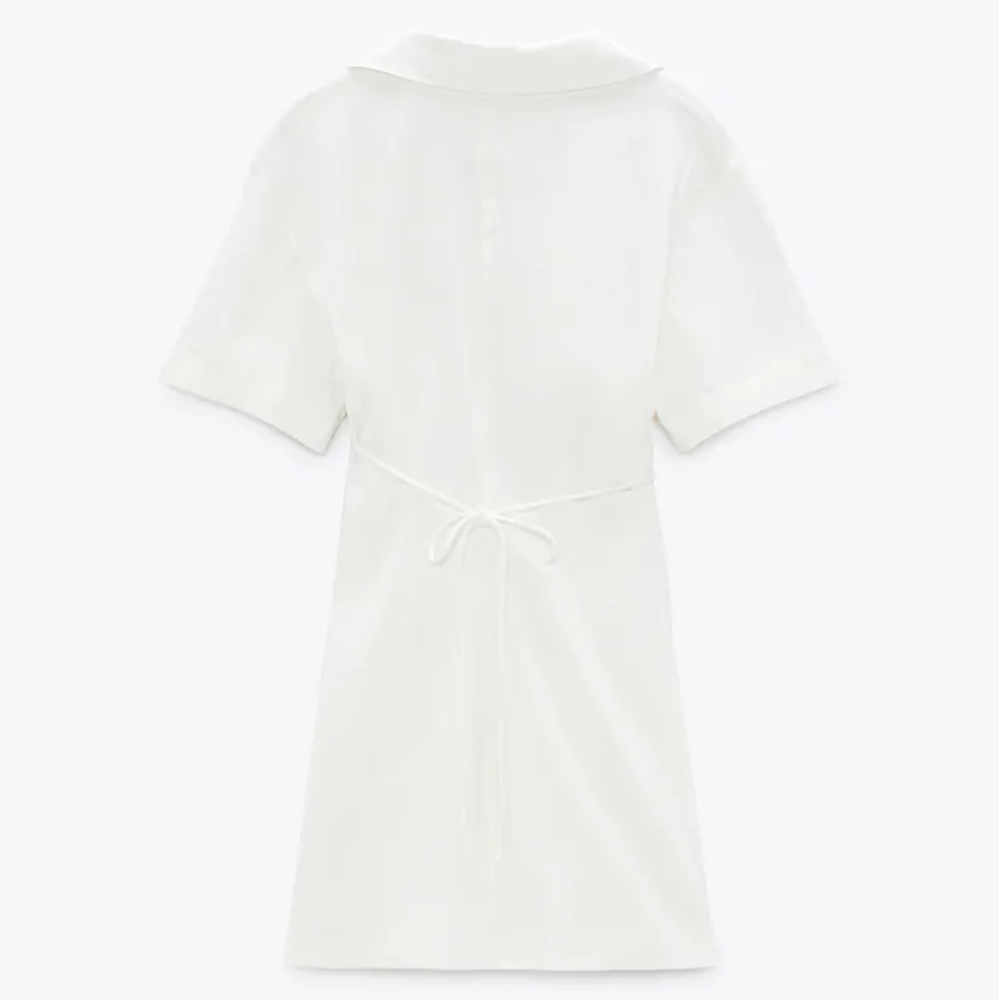 Zara mini cutout linen blend dress